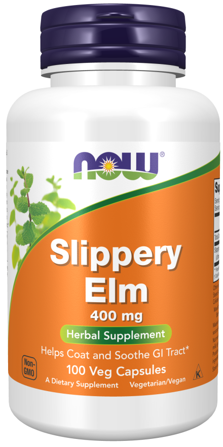 Slippery Elm 400mg 100 caps - Now Foods