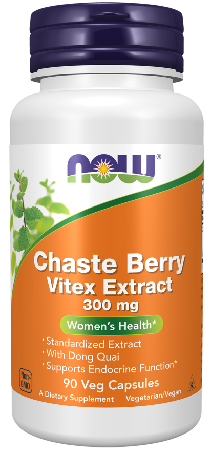 Chaste Berry Vitex Extract 300mg 90 vcaps - NOW Foods