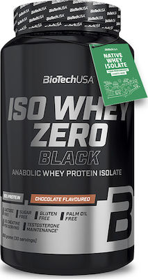 Biotech USA Iso Whey Zero Black Πρωτεΐνη Ορού Γάλακτος Χωρίς Γλουτένη & Λακτόζη με Γεύση Σοκολάτα 908gr