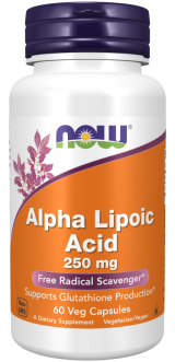 Alpha Lipoic Acid 250 mg 60 Veg Capsules - Now