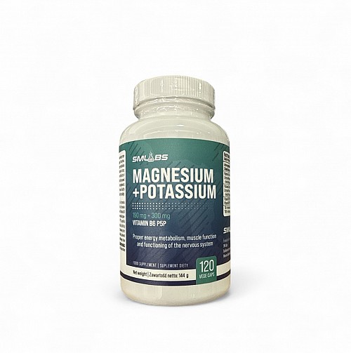 SMlabs Magnesium + Potassium 120 veg caps